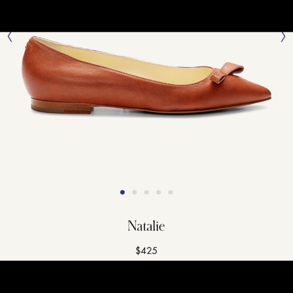 Sarah Flint Natalie flats in cognac color Size (38 1/2) Handmade in Italy.